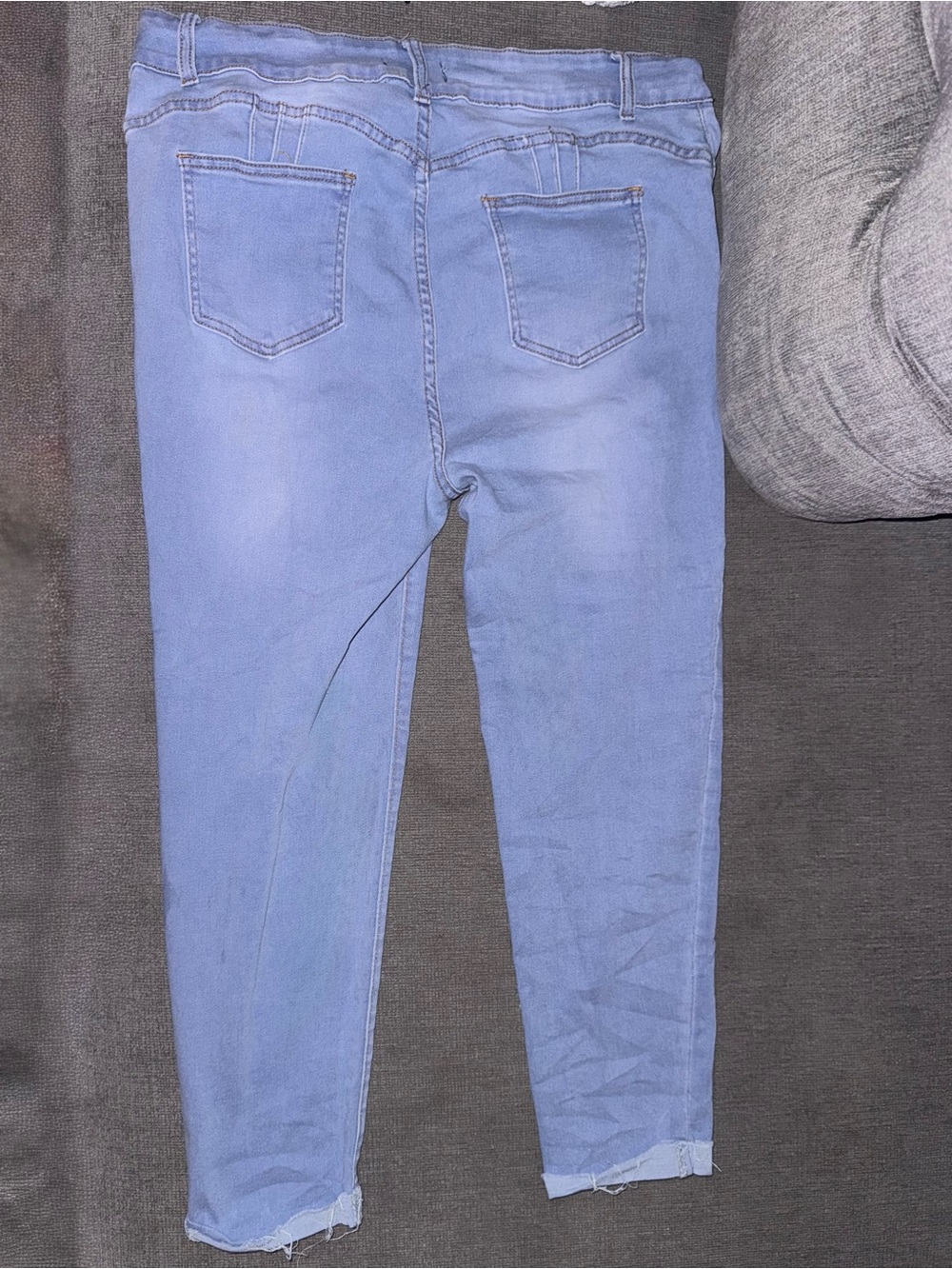 Women’s Light Blue Ankle Skinny Jeans - Stretch Denim
